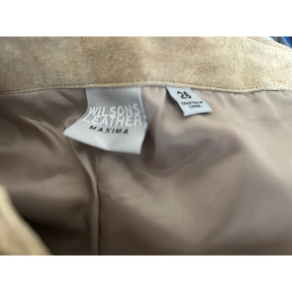 Women's Vintage Wilson's Leather Maxima Leather Pants With Hem Slit Size 26 - Picture 7 of 8